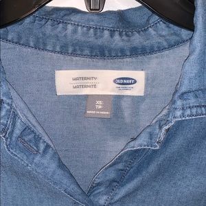 🌟 XS Denim Maternity Tunic